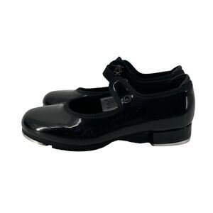 Bloch Tap Shoes Girls Size 9.5 Black Mary Jane Patent Faux Leather
